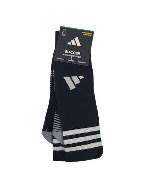 Adidas Soccer Copa Zone Socks Sz L Aeroready Cushioned Black/White Compression